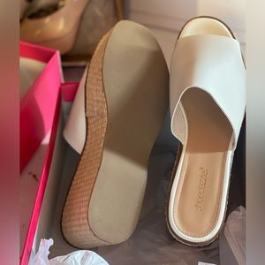 Cream Color Sandals worn once size 10